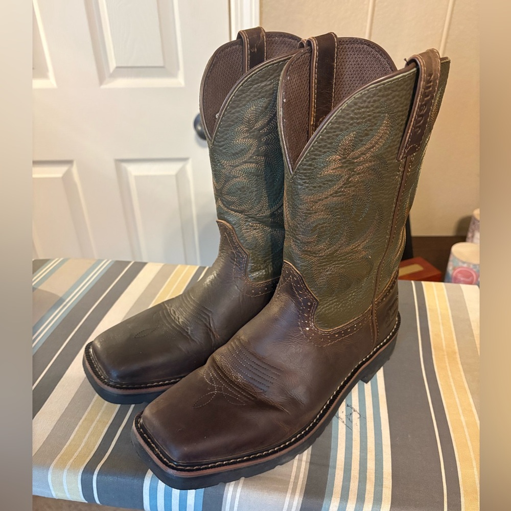 Justin Driller Men’s Square Toe Western Boot - Size 10D